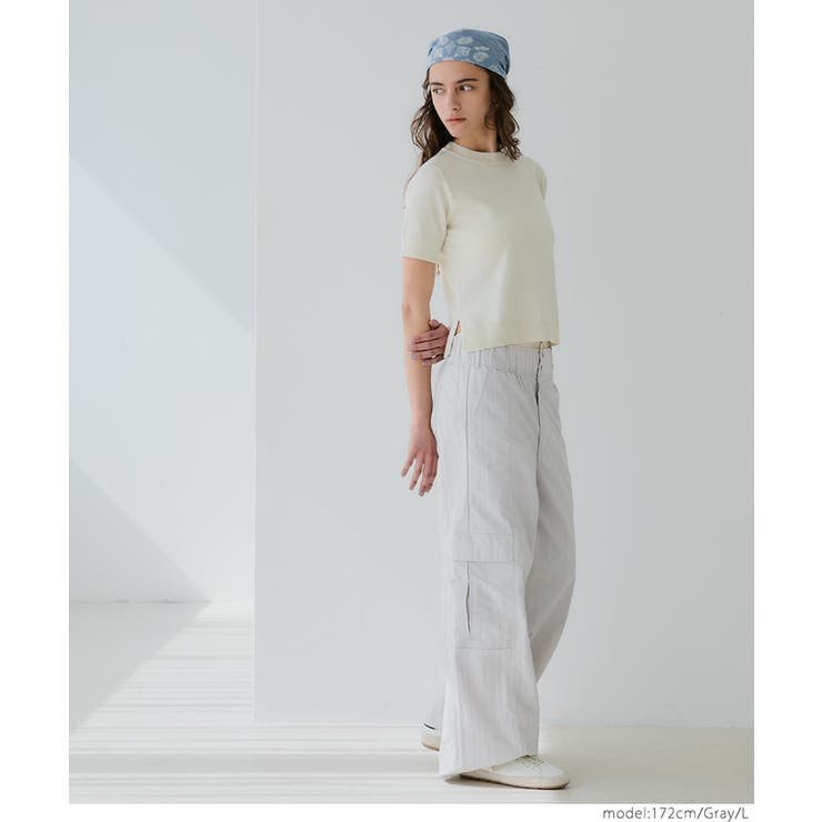 ナイロンワッシャーワイドパンツ レディース | coca | 詳細画像15 