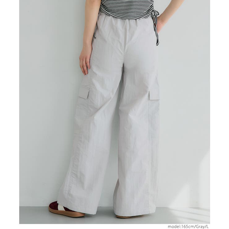 ナイロンワッシャーワイドパンツ レディース | coca | 詳細画像16 