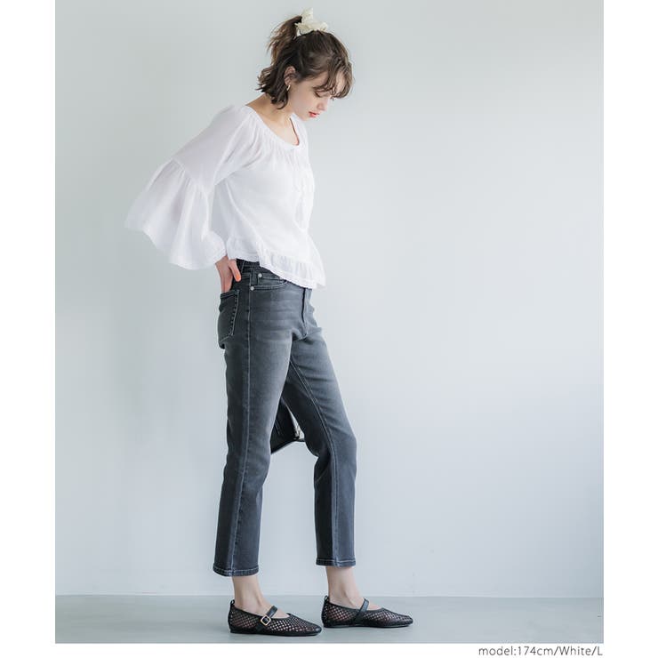 レースクロップドブラウス レディース | coca | 詳細画像11