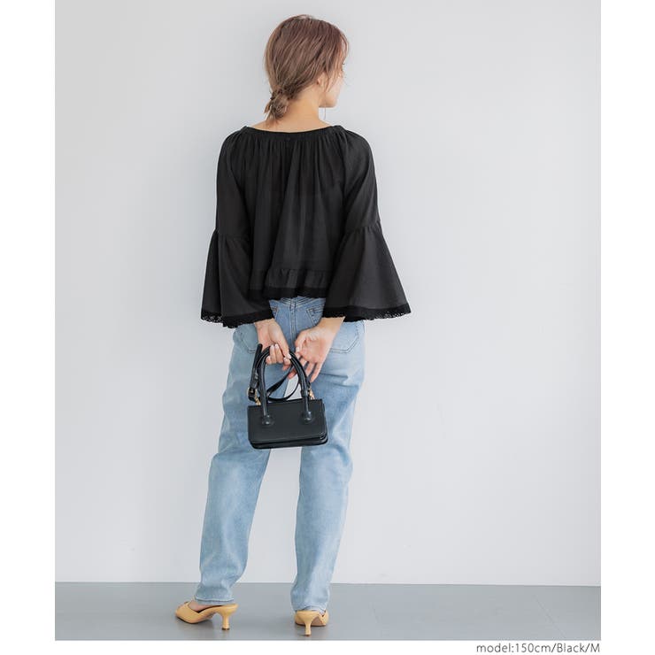 レースクロップドブラウス レディース | coca | 詳細画像15