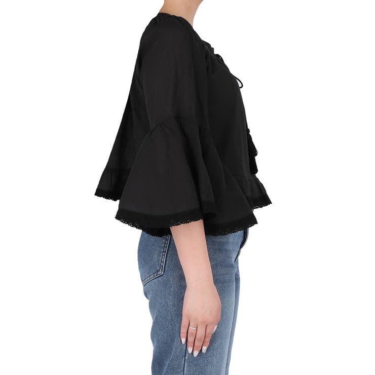 レースクロップドブラウス レディース | coca | 詳細画像5