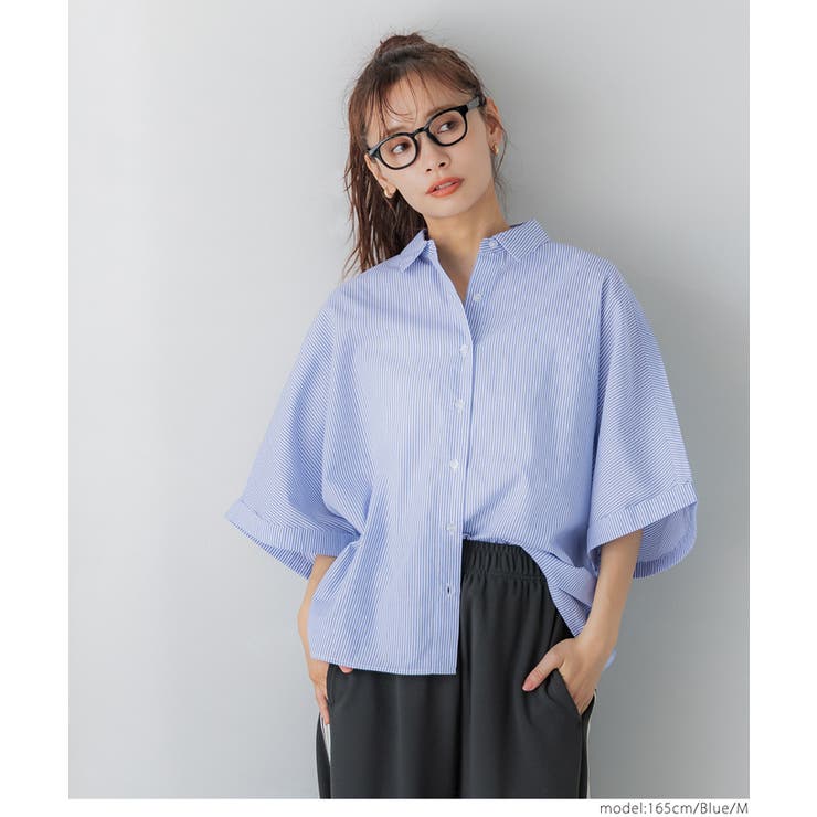 ドルマンビッグシャツ×キュロット　COCODEAL 楽天市場】coca オックスドルマンボリュームスリーブシャツ