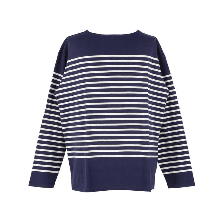 ヘビーウェイトパネルボーダーボートネックロンT メンズ | coca | 詳細画像3 