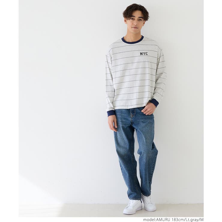 ボーダーワッペンロンT メンズ | coca | 詳細画像14 