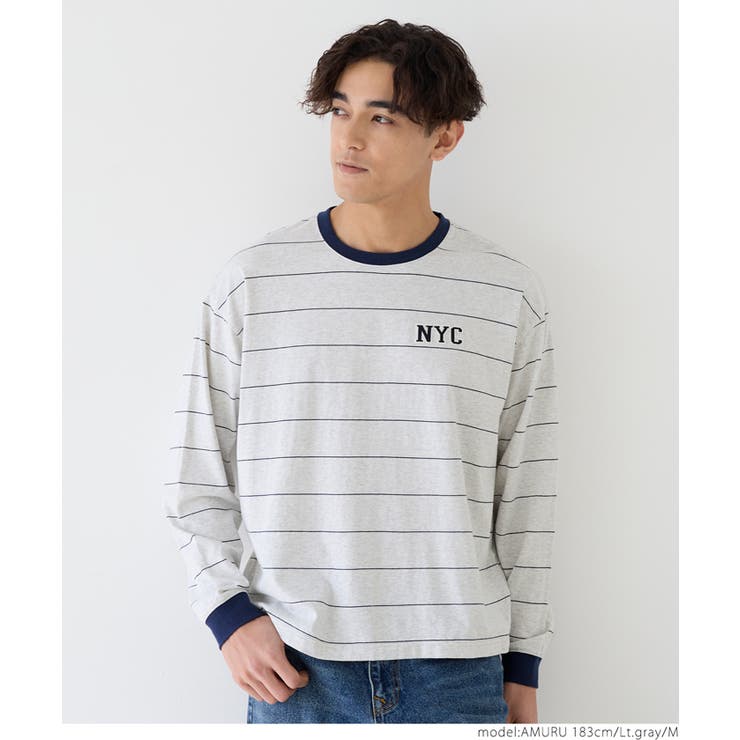 ボーダーワッペンロンT メンズ | coca | 詳細画像15 