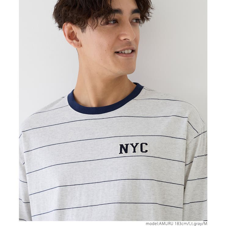 ボーダーワッペンロンT メンズ | coca | 詳細画像17 