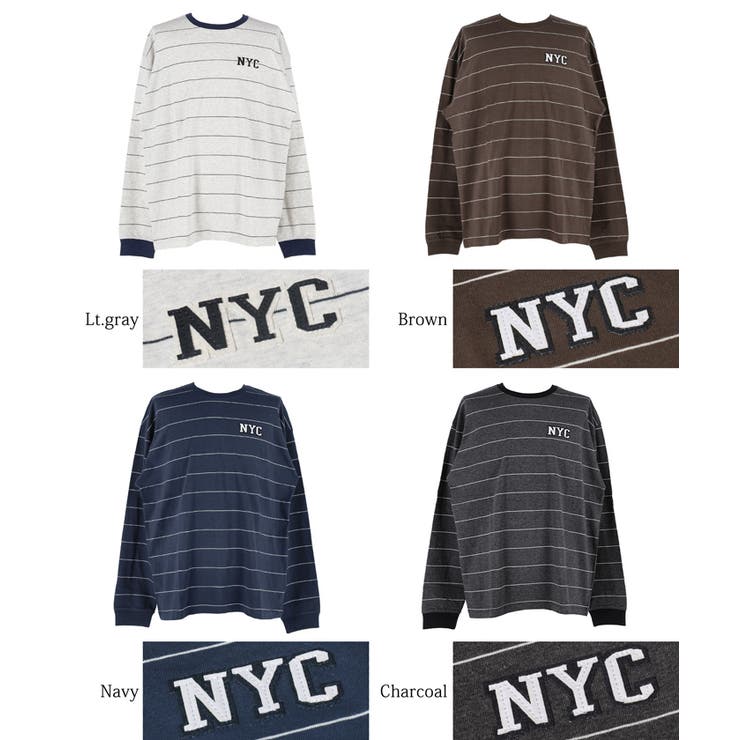 ボーダーワッペンロンT メンズ | coca | 詳細画像23 