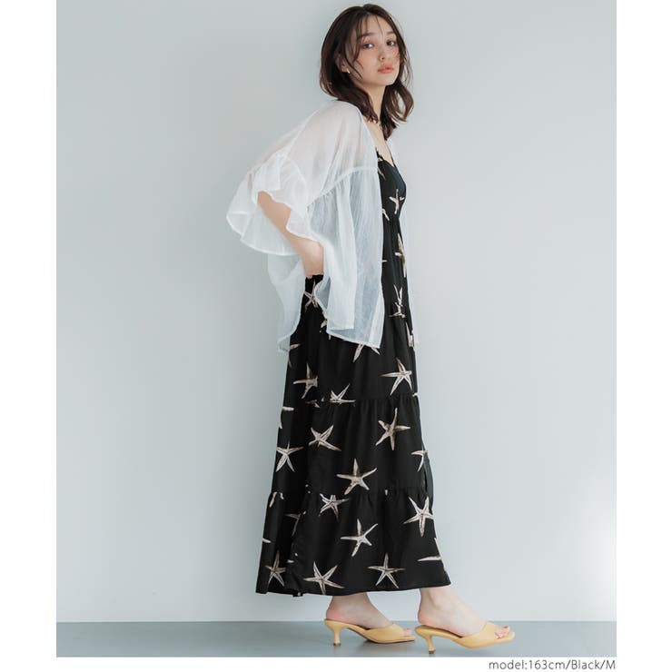 柄ティアードワンピース レディース | coca | 詳細画像12 