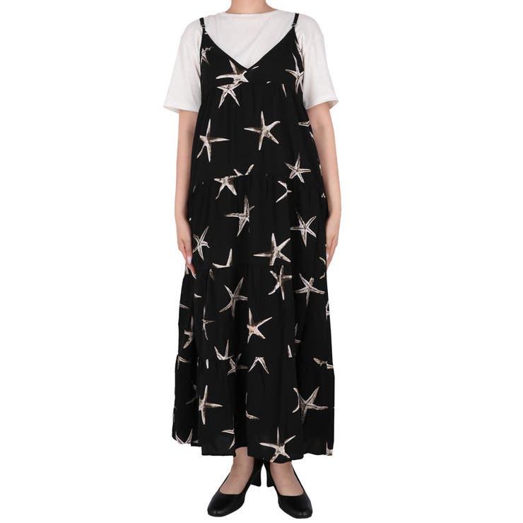 柄ティアードワンピース レディース | coca | 詳細画像3 