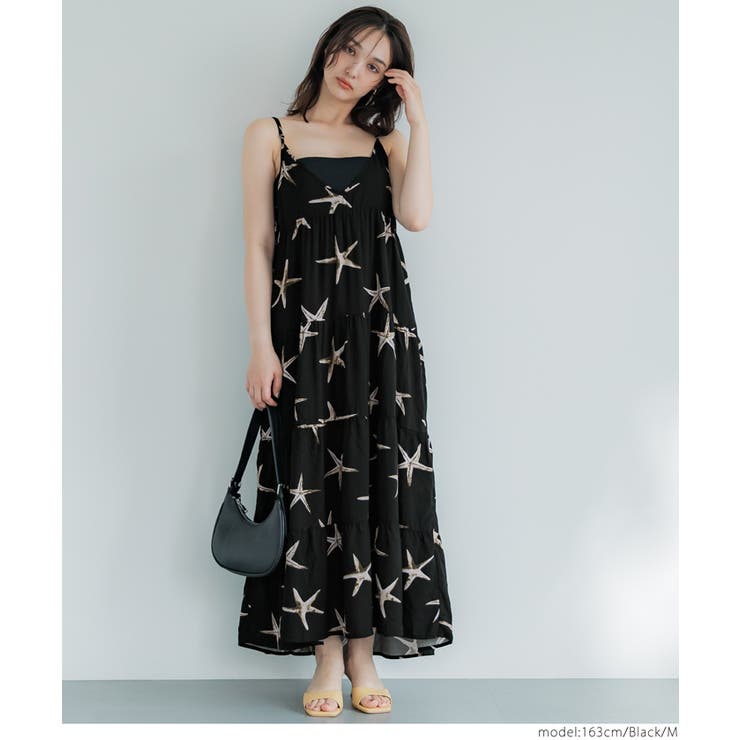 柄ティアードワンピース レディース | coca | 詳細画像7 