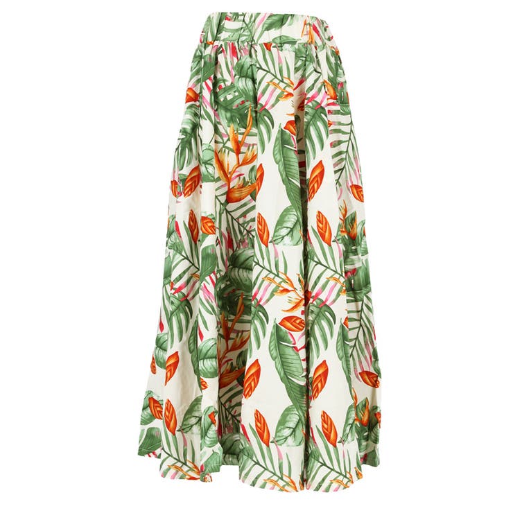 レーヨンリーフ柄フレアスカート レディース | coca | 詳細画像2 