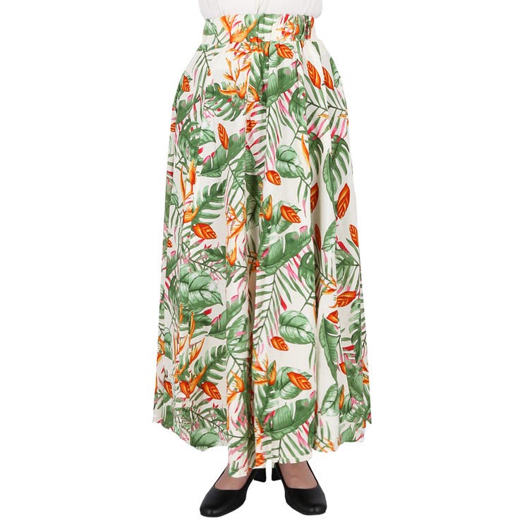 レーヨンリーフ柄フレアスカート レディース | coca | 詳細画像3 