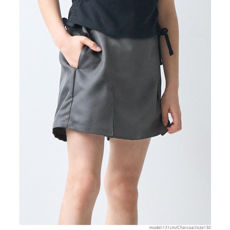 ［Charcoal］ | ボックスプリーツスカパン キッズ | coca