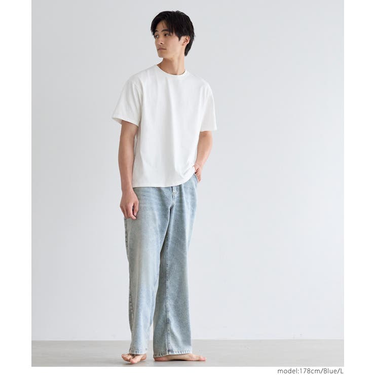サマーデニムワイドパンツ メンズ[品番：PA000017458]｜coca