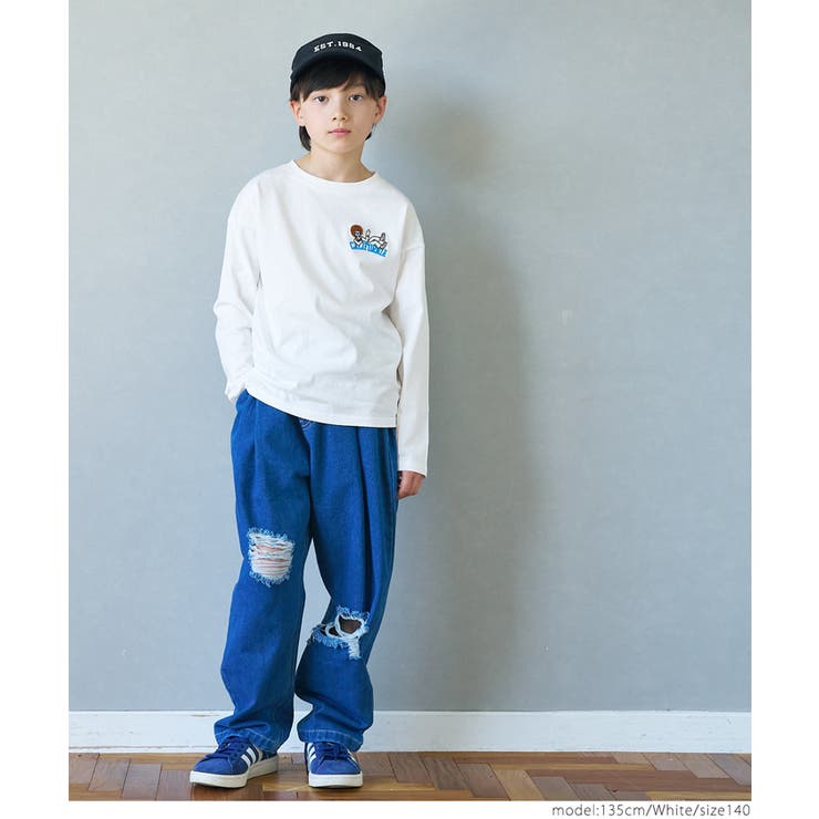 ワンポイント刺繍長袖Ｔシャツ キッズ | coca | 詳細画像2 