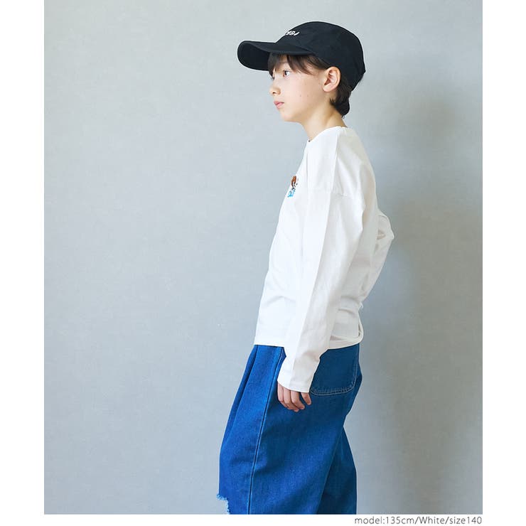 ワンポイント刺繍長袖Ｔシャツ キッズ | coca | 詳細画像5 