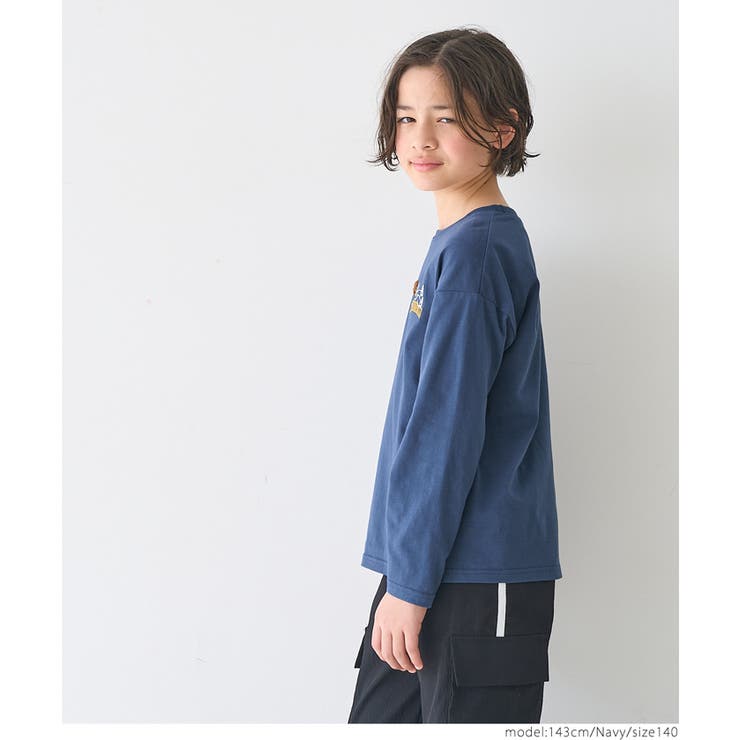 ワンポイント刺繍長袖Ｔシャツ キッズ | coca | 詳細画像10 