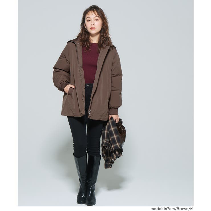 【洗える】 Aラインカールネック中綿コート | coca | 詳細画像11 