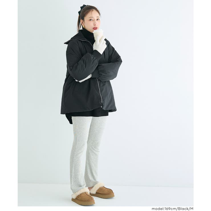 【洗える】 Aラインカールネック中綿コート | coca | 詳細画像14 