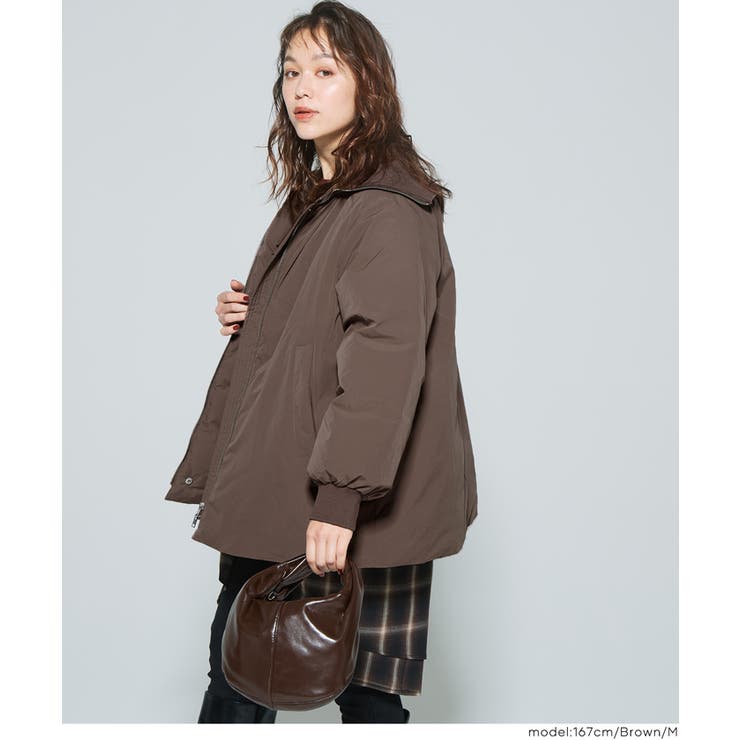 【洗える】 Aラインカールネック中綿コート | coca | 詳細画像9 