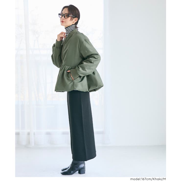 女性らしさとカジュアル感を両立、ペプラムヘムMA-1 | coca | 詳細画像10 