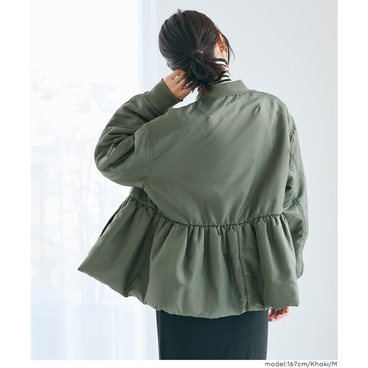 女性らしさとカジュアル感を両立、ペプラムヘムMA-1 | coca | 詳細画像11 