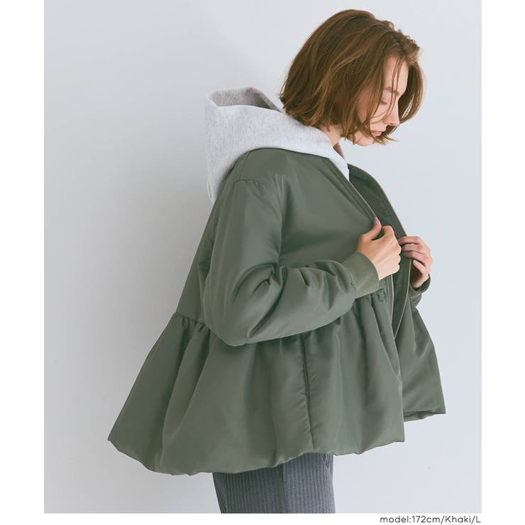 女性らしさとカジュアル感を両立、ペプラムヘムMA-1 | coca | 詳細画像13 