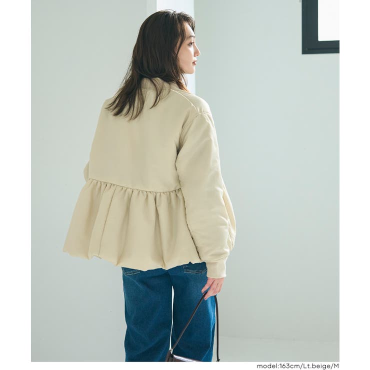 女性らしさとカジュアル感を両立、ペプラムヘムMA-1 | coca | 詳細画像6 