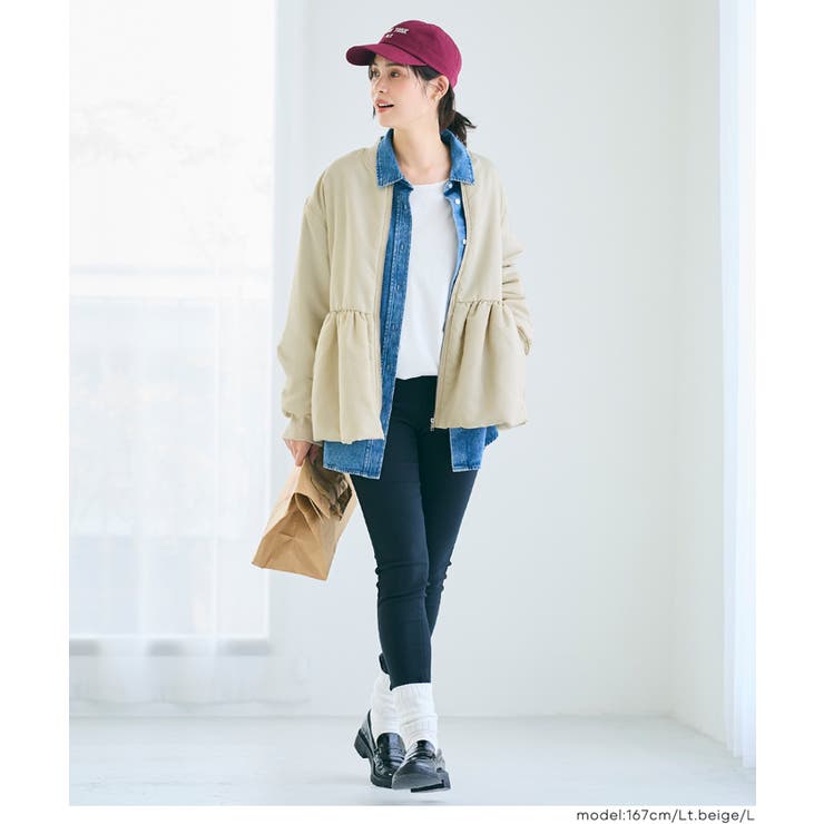 女性らしさとカジュアル感を両立、ペプラムヘムMA-1 | coca | 詳細画像7 