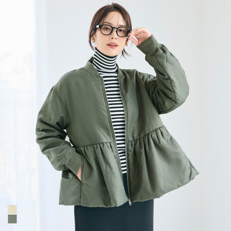 女性らしさとカジュアル感を両立、ペプラムヘムMA-1 | coca | 詳細画像1 