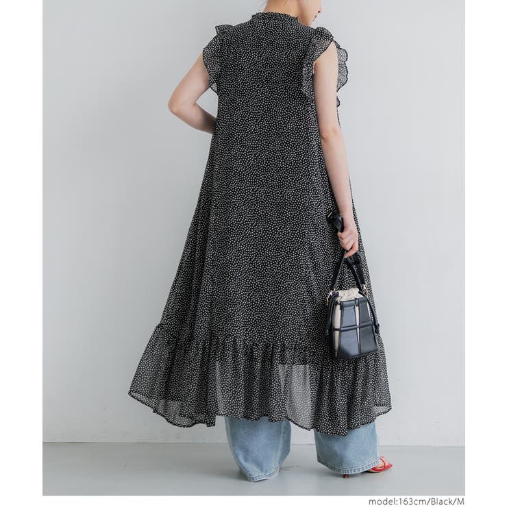 シフォンノースリーブワンピース レディース | coca | 詳細画像14 