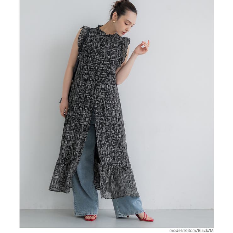 シフォンノースリーブワンピース レディース | coca | 詳細画像15 