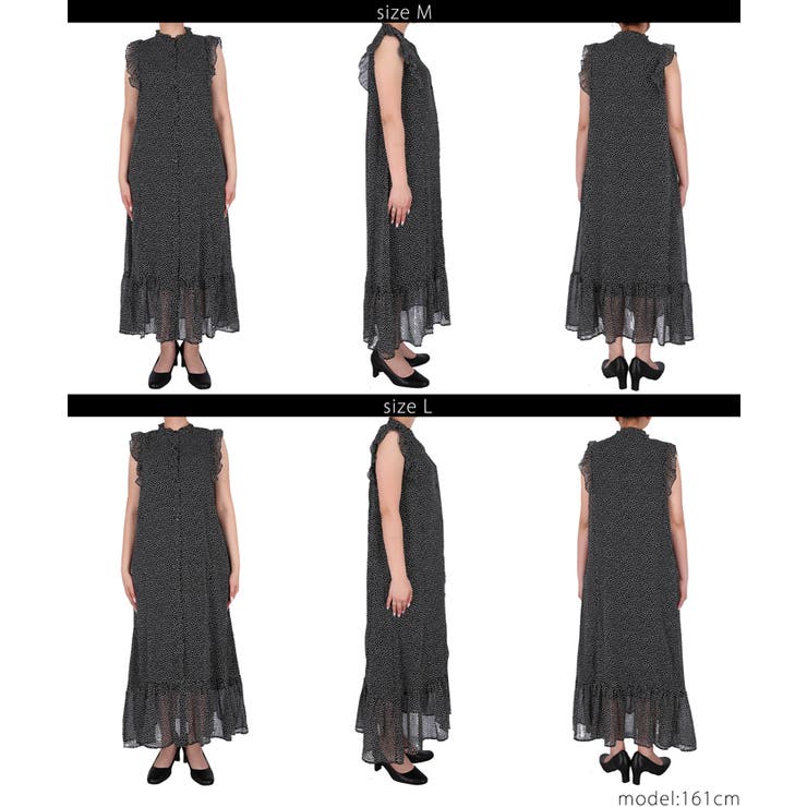 シフォンノースリーブワンピース レディース | coca | 詳細画像17 