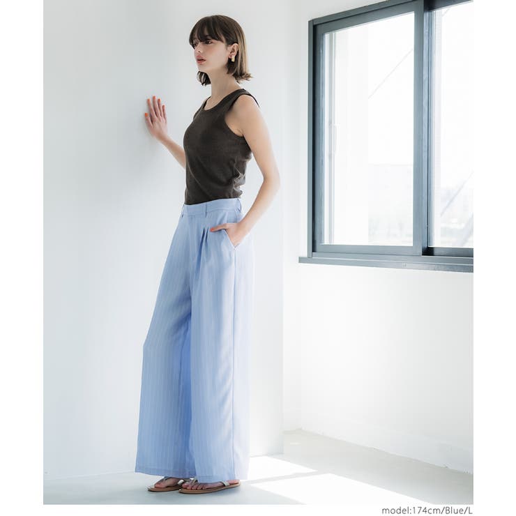 ストライプワイドパンツ レディース | coca | 詳細画像8 