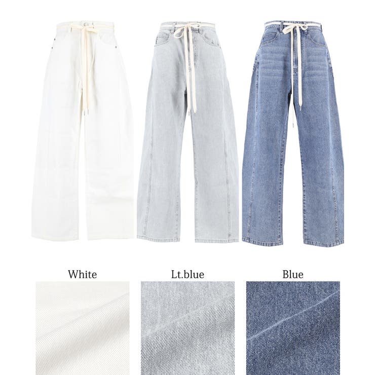 紐付きデニムパンツ レディース | coca | 詳細画像24 