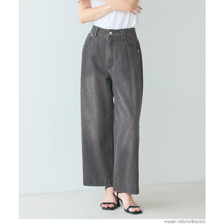 ［Black］ | 9分丈デニム レディース | coca
