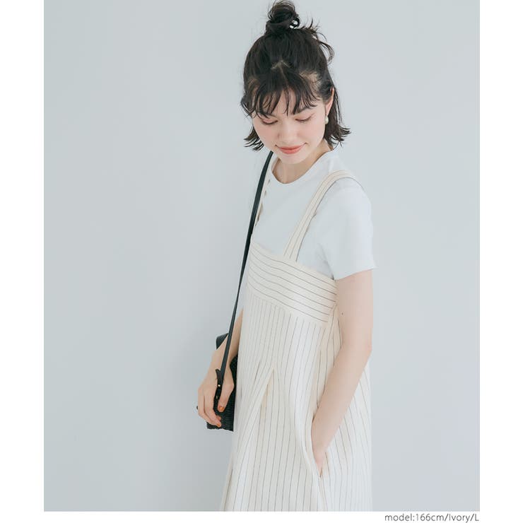 リネンライクワイドサロペット レディース | coca | 詳細画像9 