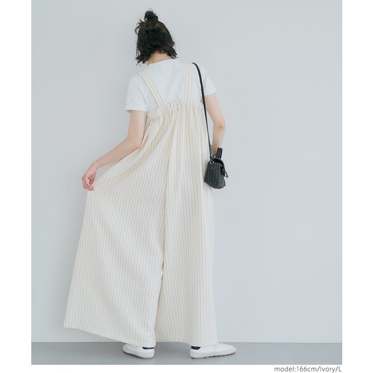 リネンライクワイドサロペット レディース | coca | 詳細画像10 