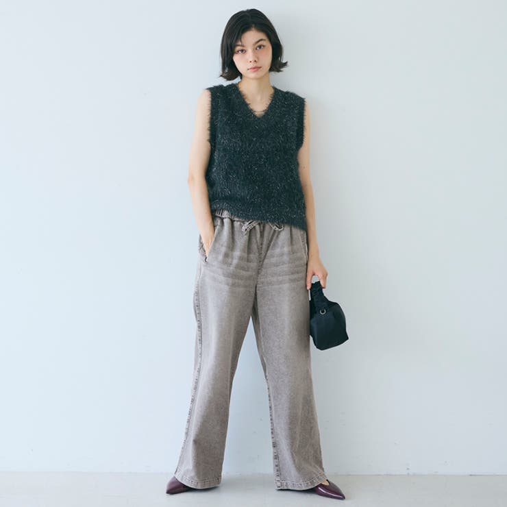 デニムイージーパンツ レディース | coca | 詳細画像1 