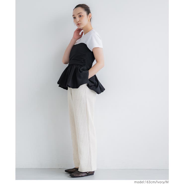 リネンライクイージーパンツ レディース | coca | 詳細画像12 