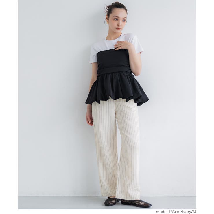 リネンライクイージーパンツ レディース | coca | 詳細画像13 