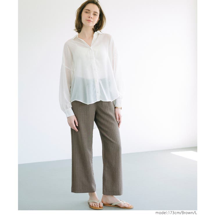 リネンライクイージーパンツ レディース | coca | 詳細画像14 