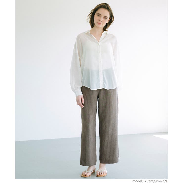 リネンライクイージーパンツ レディース | coca | 詳細画像19 