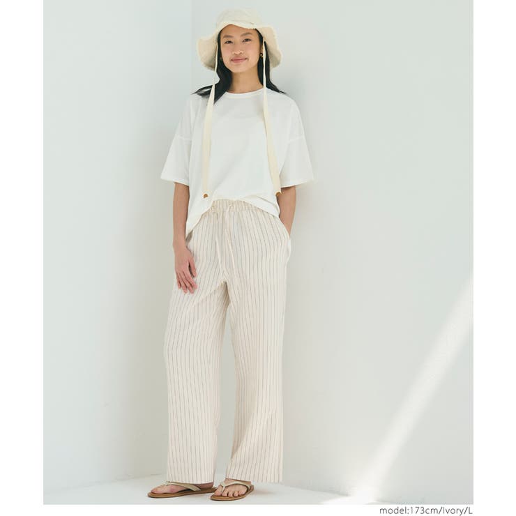 ［Ivory］ | リネンライクイージーパンツ レディース | coca