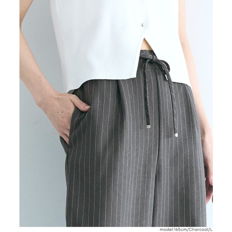 ヘリンボーンストライプイージーパンツ | coca | 詳細画像11 