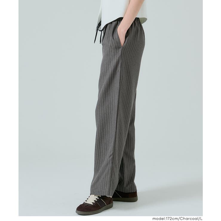 ヘリンボーンストライプイージーパンツ | coca | 詳細画像7 