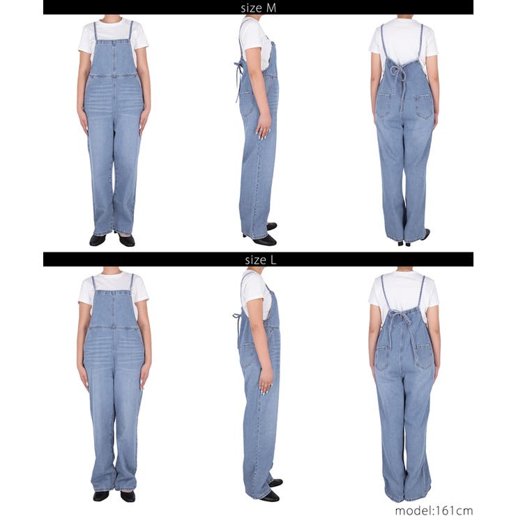 バックリボンでアクセント♪大人カジュアルデニムサロペット | coca | 詳細画像12 