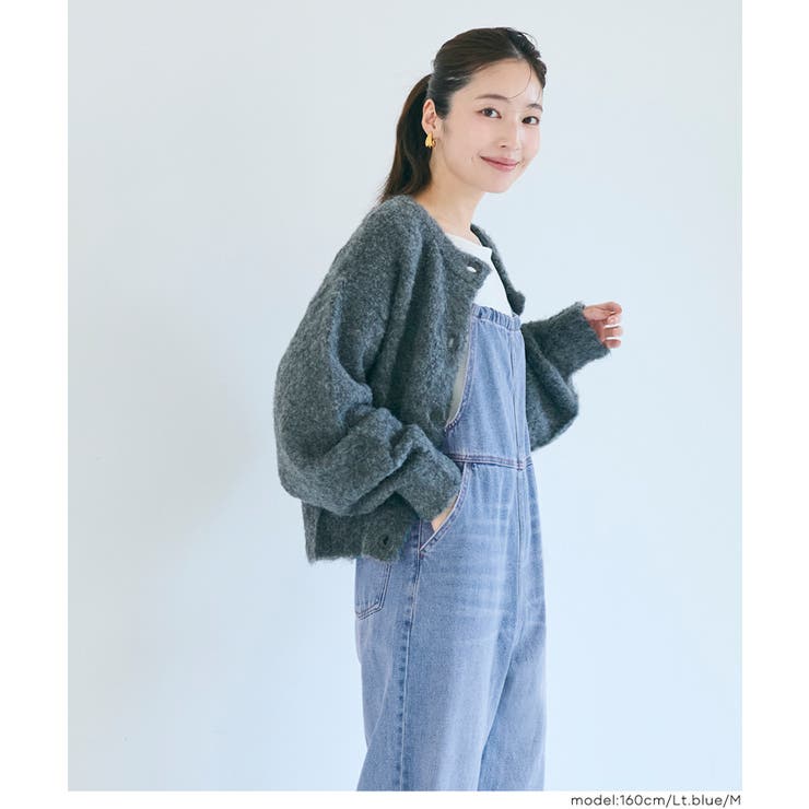 バックリボンでアクセント♪大人カジュアルデニムサロペット | coca | 詳細画像7 