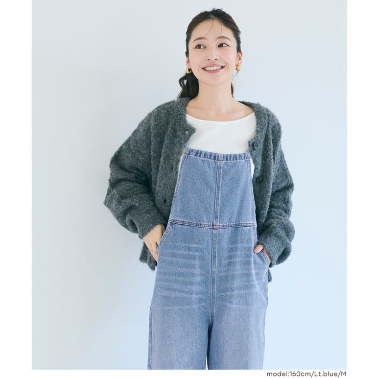 バックリボンでアクセント♪大人カジュアルデニムサロペット | coca | 詳細画像9 