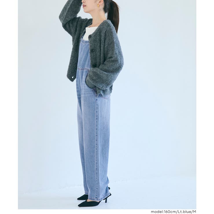 バックリボンでアクセント♪大人カジュアルデニムサロペット | coca | 詳細画像10 